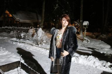 Kitsuna in Nude In Russia set Posing Outside
